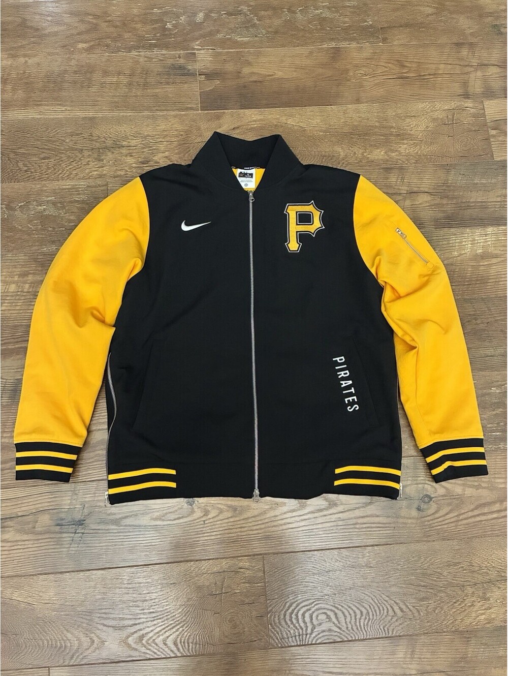 Team Player Issued Nike Pittsburgh Pirates 2025 Bomber Jacket L Bailey Falter #6